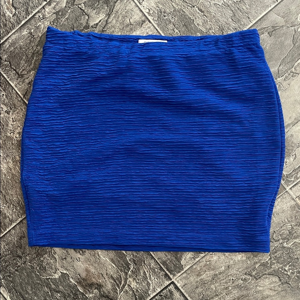 Vibrant Royal Blue Y2K Textured PullOn Stretch RICKI’S Coquette Urban Mini Skirt